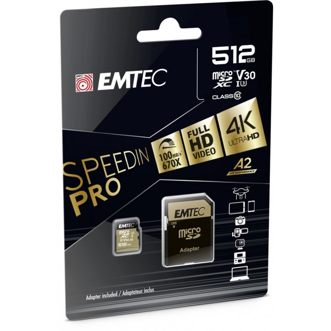 Emtec ECMSDM512GXC10SP memory card 512 GB MicroSDXC UHS-I Class 10