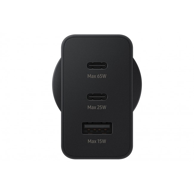 Power charger SAMSUNG Trio EP-T6530 65W PD 1x USB-A, 2x USB-C (EP-T6530NBEGEU) Black Power charger SAMSUNG Trio EP-T6530 65W PD 1x USB-A, 2x USB-C (EP-T6530NBEGEU) Black
