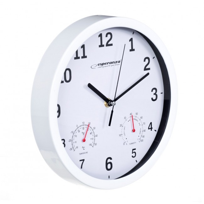 Esperanza EHC016W Mechanical wall clock Round White