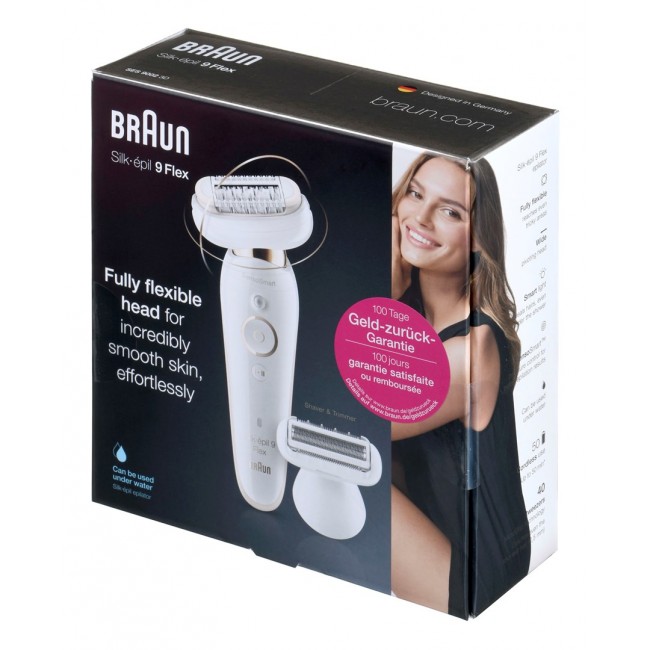 Braun Silk- pil 9 9002 epilator 40 tweezers White,