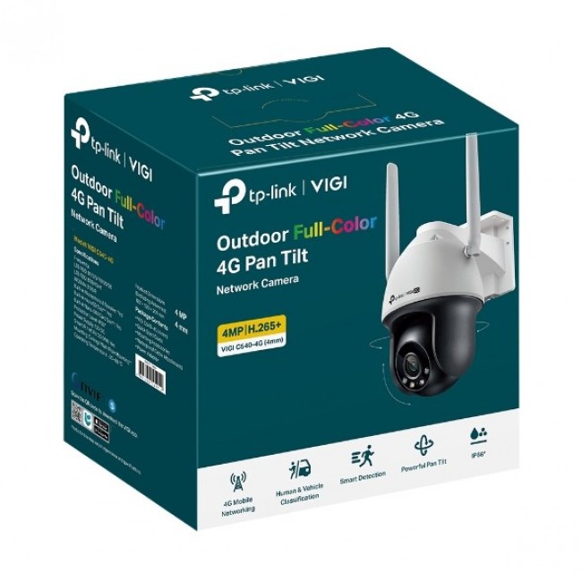 TP-Link IPCam VIGI C540-4G(4mm) 4MP 4G LTE Full-Color TP-Link IPCam VIGI C540-4G(4mm) 4MP 4G LTE Full-Color