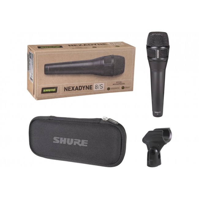 Shure Nexadyne 8/S - dynamic microphone, supercardioid with XLR connector, black