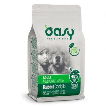 OASY One Animal Protein Adult Medium/Large Rabbit - dry dog food - 12kg