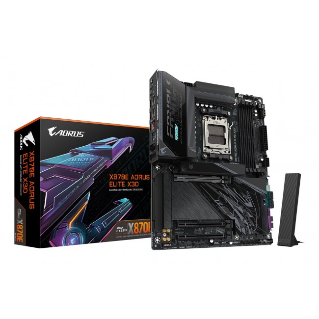 GIGABYTE X870E AORUS ELITE X3D Motherboard - Supports AMD Ryzen 9000 CPUs, 16+2+2 Phases Digital VRM, up to 9000Hz DDR5 (OC), 2xPCIe 5.0 + 2xPCIe 4.0, Wi-Fi 7, 5GbE LAN, USB 4 GIGABYTE X870E AORUS ELITE X3D Motherboard - Supports AMD Ryzen 9000 CPUs, 16+2+2 Phases Digital VRM, up to 9000Hz DDR5 (OC), 2xPCIe 5.0 + 2xPCIe 4.0, Wi-Fi 7, 5GbE LAN, USB 4