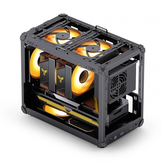 Jonsbo C6 MAX PC Case, Mini Case, Micro-ATX, Tempered Glass - black