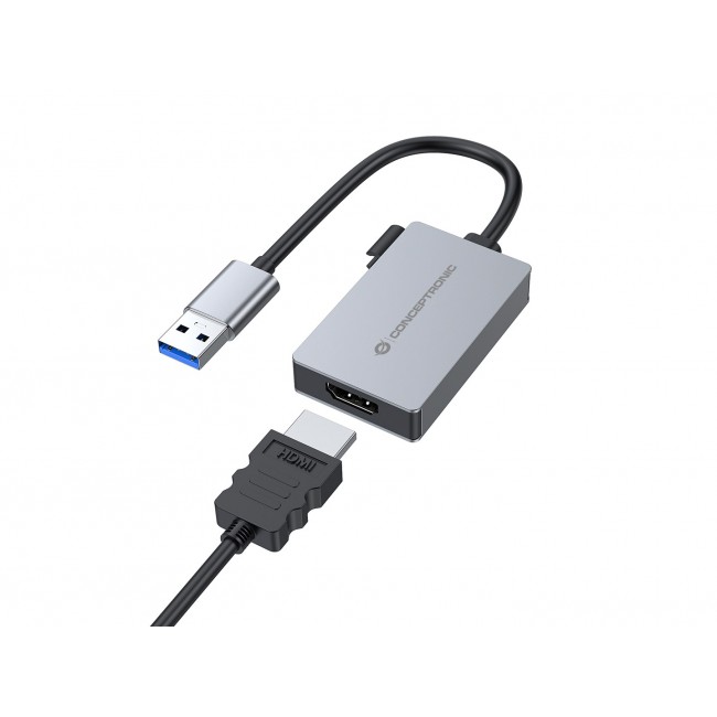 Conceptronic ABBY22G USB to HDMI 1.4 Adapter, 1080P 60Hz