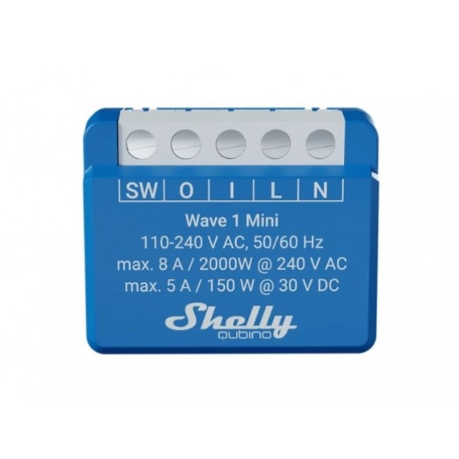 Shelly Qubino Wave 1 Mini LR Smart switch Z-Wave Blue