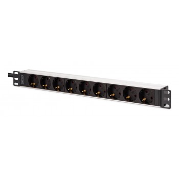 Digitus DN-95440 power distribution unit (PDU) 9 AC outlet(s) 1U Black, Silver