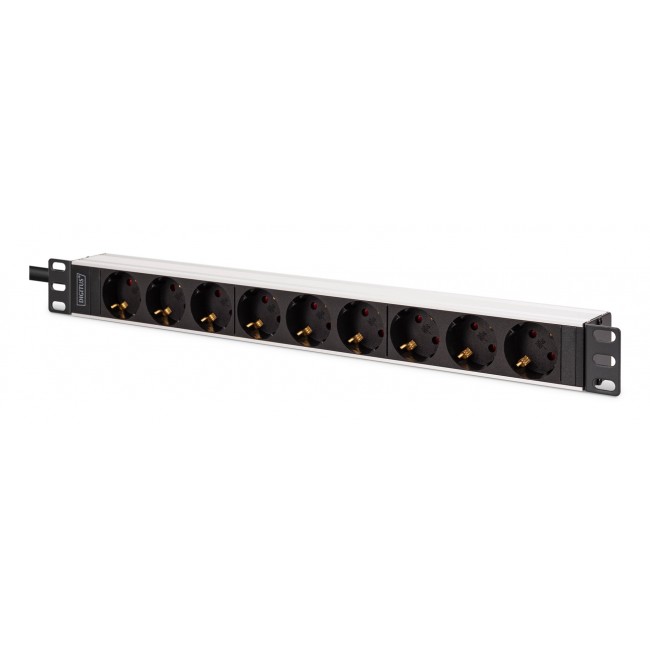 Digitus DN-95440 power distribution unit (PDU) 9 AC outlet(s) 1U Black, Silver