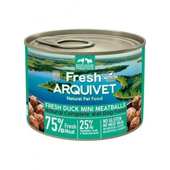 ARQUIVET Fresh Duck Mini Meatballs - wet dog food - 200g