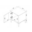 Cama Bedside table 2pc MERCI 44x40x52.5 black/oak artisan Cama Bedside table 2pc MERCI 44x40x52.5 black/oak artisan