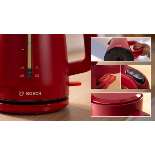 Bosch TWK3M124 electric kettle 1.7 L 2400 W Red