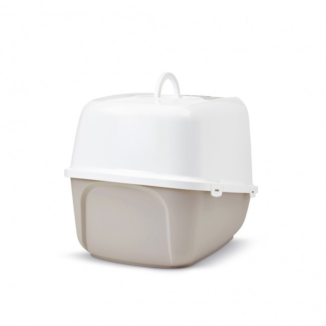 SAVIC Nestor Jumbo White - Coffee - covered cat litter box - 66.5x48.5x46.5 cm - 1 pc. SAVIC Nestor Jumbo White - Coffee - covered cat litter box - 66.5x48.5x46.5 cm - 1 pc.