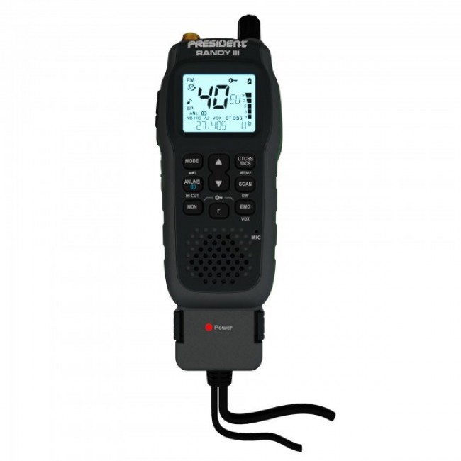 President Randy ASC AM/FM CB Portable Radio Black President Randy ASC AM/FM CB Portable Radio Black