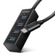 Axagon HUE-M1C interface hub USB 3.2 Gen 1 (3.1 Gen 1) Type-C 5000 Mbit/s Black Axagon HUE-M1C interface hub USB 3.2 Gen 1 (3.1 Gen 1) Type-C 5000 Mbit/s Black
