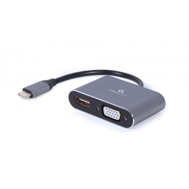 Cablexpert A-USB3C-HDMIVGA-01 USB graphics adapter Grey Cablexpert A-USB3C-HDMIVGA-01 USB graphics adapter Grey