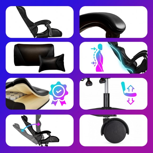 Extralink Gaming | Gaming Chair | office, rotary, bucket, black, G-524 Extralink Gaming | Gaming Chair | office, rotary, bucket, black, G-524