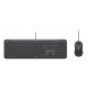 Logitech 920-013343 keyboard Mouse included Home/Office USB QWERTZ German Graphite