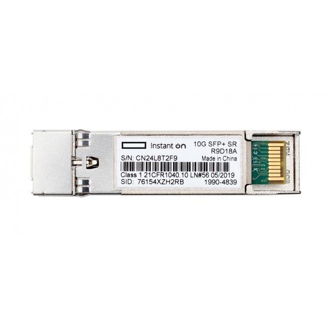 HPE Aruba Networking Networking Instant On 10G SFP+ LC SR 300m OM3 MMF Transceiver HPE Aruba Networking Networking Instant On 10G SFP+ LC SR 300m OM3 MMF Transceiver