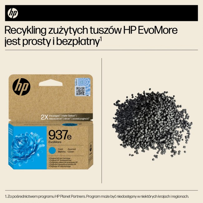HP 937e Cyan Tintenpatrone EvoMore