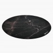 Arozzi Zona Round Floor Pad Black, Marble colour Microfibre, Rubber