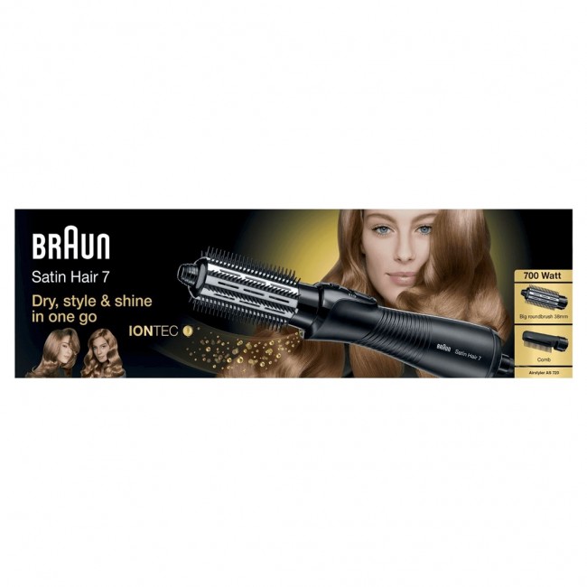 Braun Satin Hair 7 AS720 Hot air brush Warm Black 700 W 2 m Braun Satin Hair 7 AS720 Hot air brush Warm Black 700 W 2 m