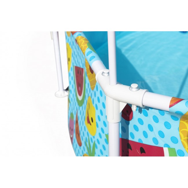 Bestway Steel Pro 2.44m x 51cm Splash-in-shade Play Pool, Orange/Yellow