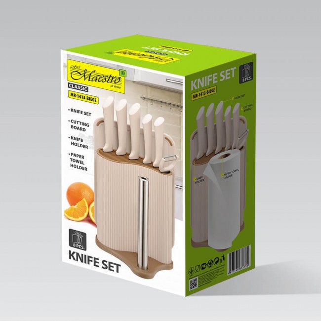 Kitchen cutting set MAESTRO MR-1413 Knife set (MR-1413-BEIGE) Beige