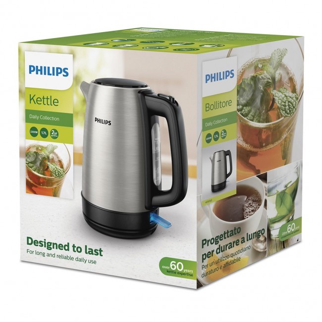 Philips Daily Collection HD9350/90 electric kettle 1.7 L 2200 W Stainless steel Philips Daily Collection HD9350/90 electric kettle 1.7 L 2200 W Stainless steel