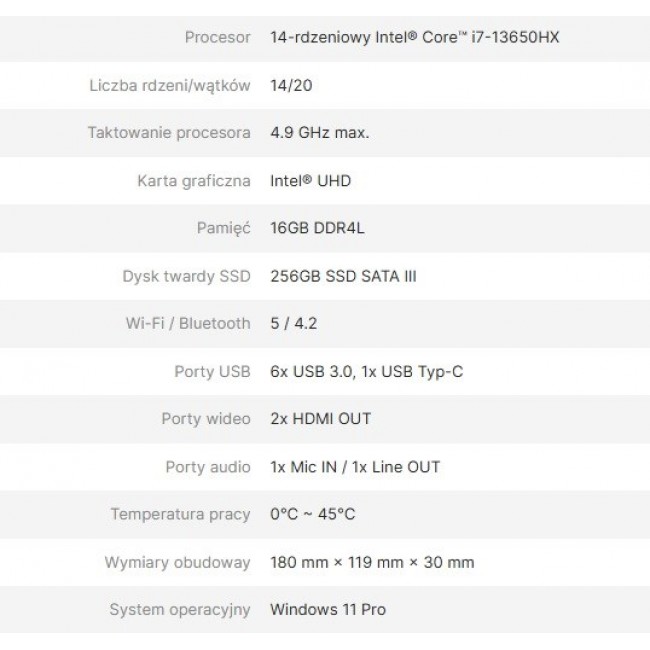 AVTEK OPS COMPUTER I7 13650HX 16GB 256GB/WIN 11 PR AVTEK OPS COMPUTER I7 13650HX 16GB 256GB/WIN 11 PR