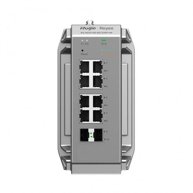 Ruijie Networks RG-NIS3100-8GT2SFP-HP network switch Managed L2 Gigabit Ethernet (10/100/1000) Power over Ethernet (PoE) Grey