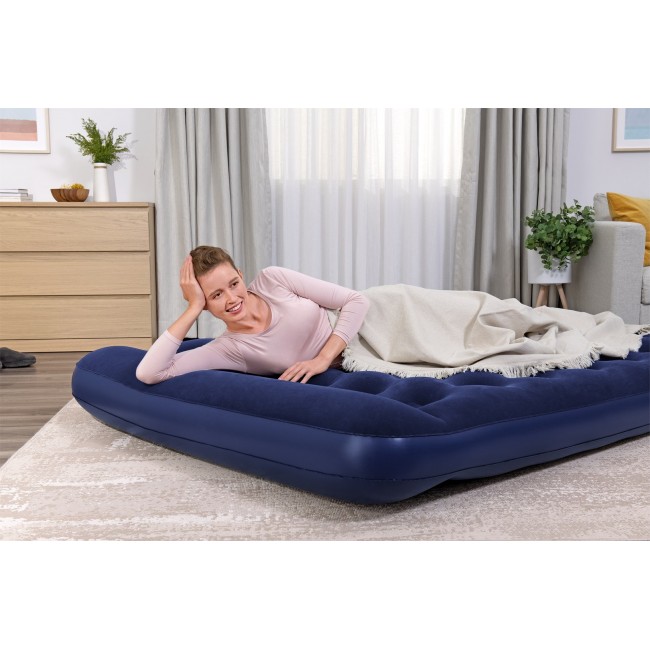 Bestway Air Mattress Queen with Built-in Foot Pump 2.03 m x 1.52 m x 28 cm