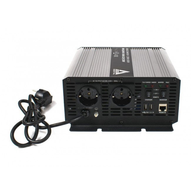 Uninterruptible Power Supply (UPS + AVR) AZO Digital 12V UPS-1200SR Sinus 1200W/600W 12V/230V