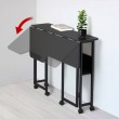 Maclean Folding Desk/Table, Black, Mobile, 100x73 cm, max. 50 kg, Angled, L-Shaped, MC-126 L/B