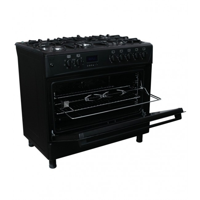 Gas-electric Cooker Ravanson KWGE-K90 Cheff Modern (black)