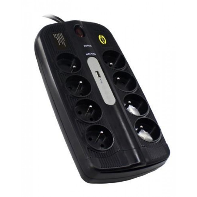 Orvaldi ORV-8PL Surge Protection Strip with 1xUSB 3.0 Charger (3m)