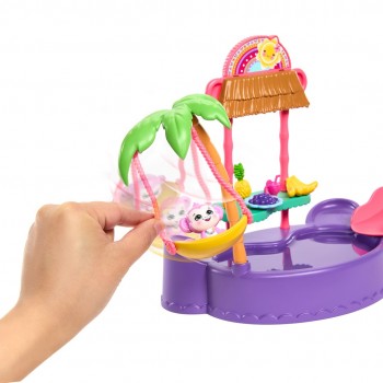 PROMO Enchantimals Tropical Swimming Pool Set + HTW73 MATTEL Monkey Doll