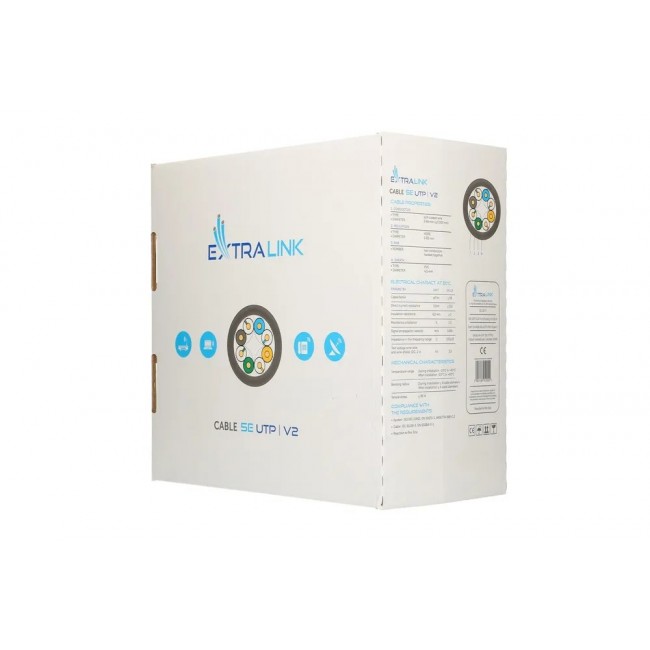 Extralink Twisted pair CAT5E UTP (U/UTP) V2 Indoor 305M Extralink Twisted pair CAT5E UTP (U/UTP) V2 Indoor 305M