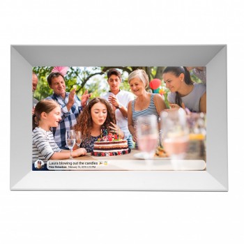 Denver PFF-1063WHITE digital photo frame White 25.6 cm (10.1