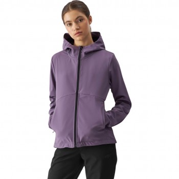 Women's Softshell Jacket 4F F285 Dark Purple 4FWAW24TSOFF285 50S S