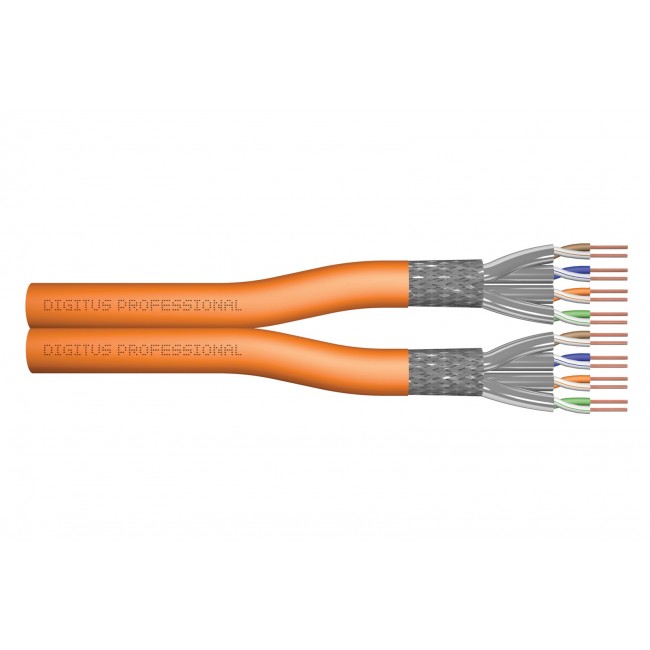 Digitus CAT 7 S/FTP data cable - installation cable, 100 m, duplex, Dca-s2, d1, a1 Digitus CAT 7 S/FTP data cable - installation cable, 100 m, duplex, Dca-s2, d1, a1