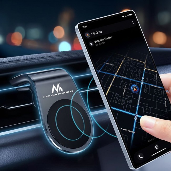 Maclean car phone holder, magnetic, universal, for ventilation grille, ABS material, MC-326