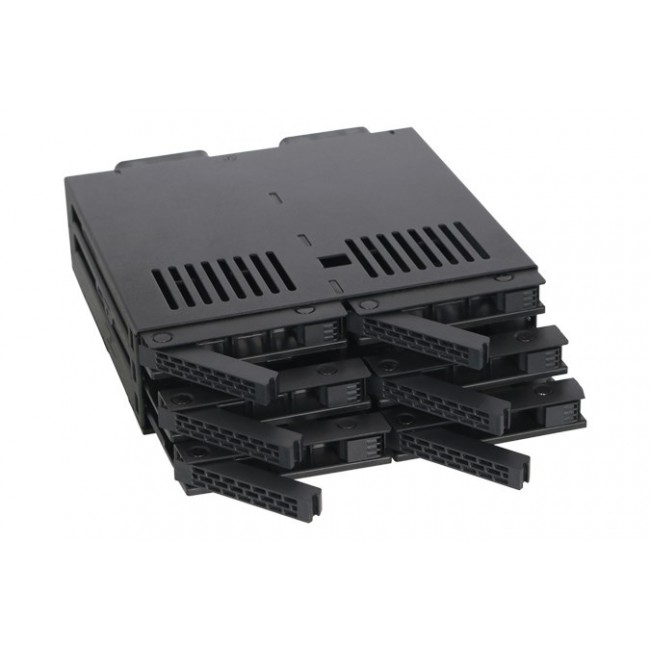 Icy Dock MB326SP-B disk array 0 TB Rack (1U) Black