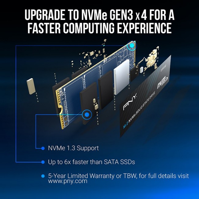 PNY CS1030 2TB M.2 2280 PCI-E x4 Gen3 NVMe SSD