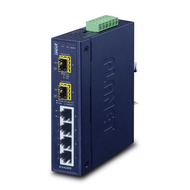 PLANET IGS-620TF network switch Unmanaged Gigabit Ethernet (10/100/1000) Blue PLANET IGS-620TF network switch Unmanaged Gigabit Ethernet (10/100/1000) Blue