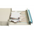 Equip 12-Port Fiber Optic Splice Box, SC Duplex, OM3, 1U, Equipped, Grey