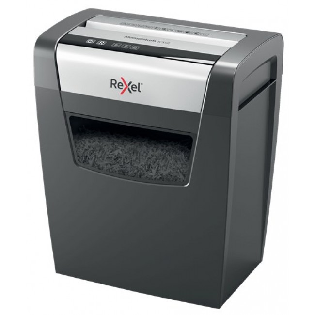 Rexel Momentum X312 paper shredder Particle-cut shredding Black, Grey