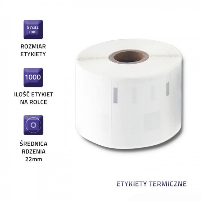 Qoltec 50235 Labels for DYMO LW-11354 | S0722540 | 57 x 32 mm | 1000 pieces