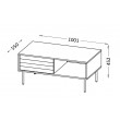 Cama CORTINA Bench/Table 100x55x45 black/walnut
