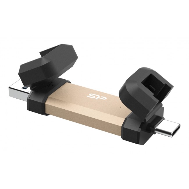 Silicon Power DS72 USB flash drive 500 GB USB Type-A / USB Type-C 3.2 Gen 2 (3.1 Gen 2) Gold